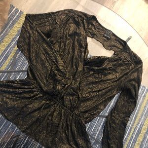 Ella Moss drape-back shimmery top